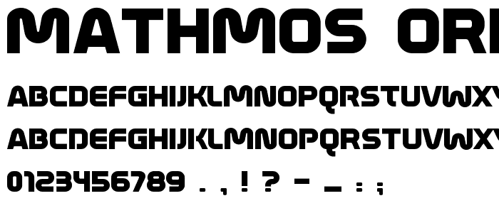 Mathmos Original font